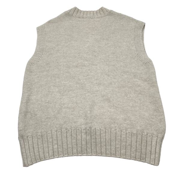 By Anthropologie | Ivory Oversized Preppy Cable Knit Sweater Vest XXS - Picture 5 of 15